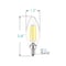 Luxrite B11 LED Light Bulb 5W (60W Equivalent) 550LM 5000K Bright White Dimmable E12 Candelabra Base 12-Pack LR21598-12PK - alternate 7